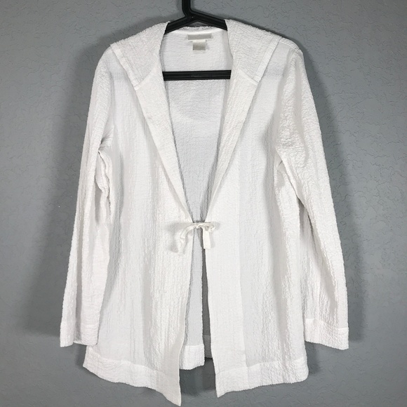 Soft Surroundings Other - Soft Surroundings Tie Front Cover Up Hooded